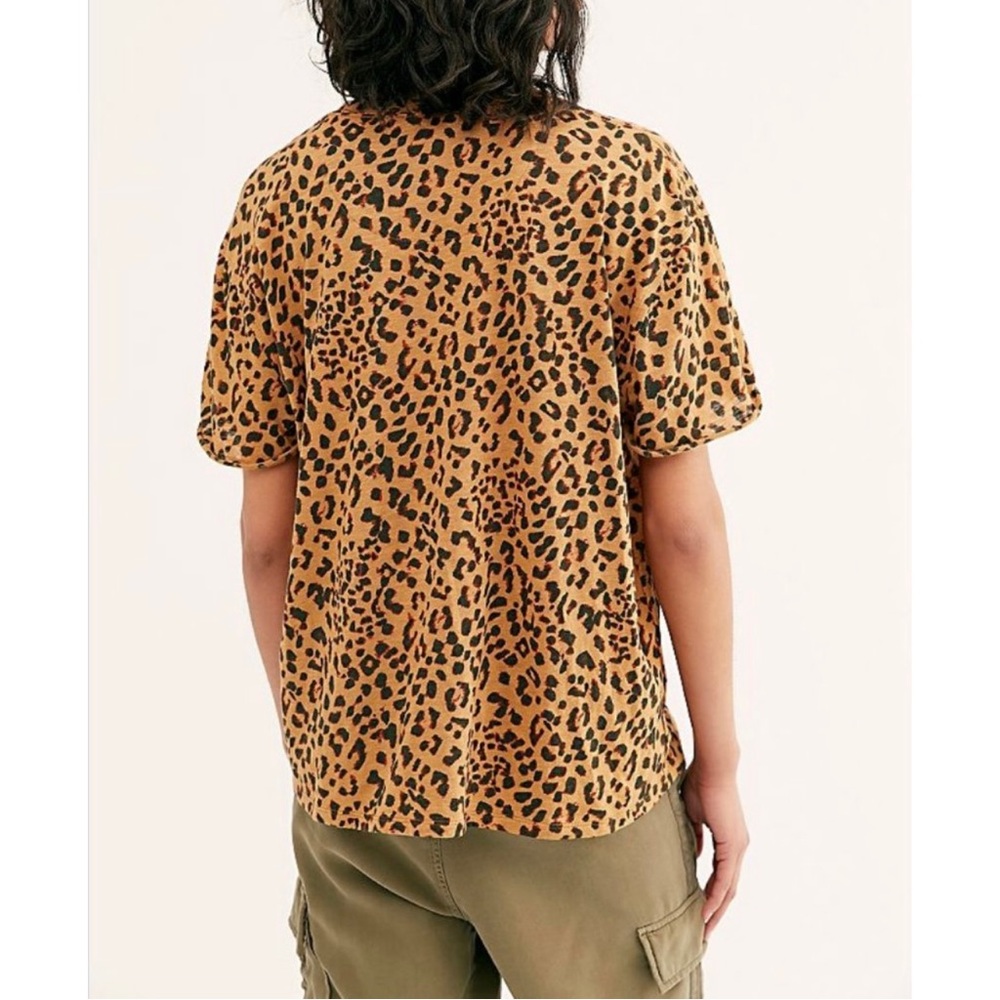 Free People Cheetah Print Ringer Tee - Picture 5 of 11
